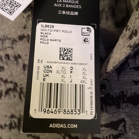 Adidas black and gray polo - Picture 5 of 5